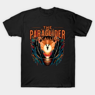 The Paraglider is Calling Retro Design T-Shirt